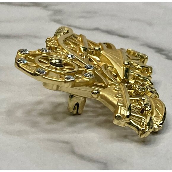 Vintage Gold-Tone AJC Articulated Carnival Ferris Wheel Brooch -318 - Picture 6 of 6